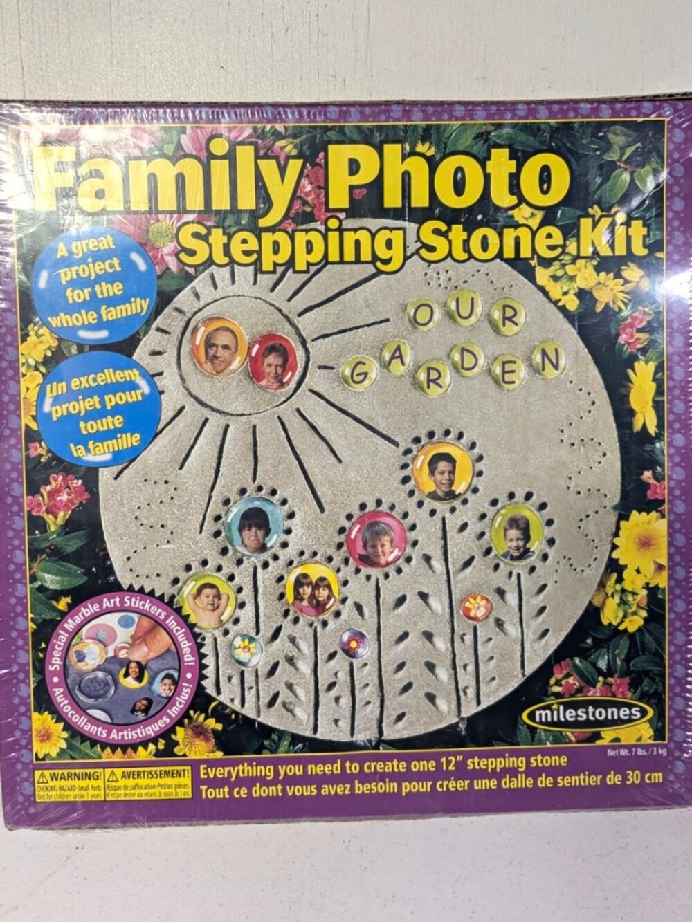 Milestones Family Photo Stepping Stone Kit Personalized Garden Keepsake Craft
